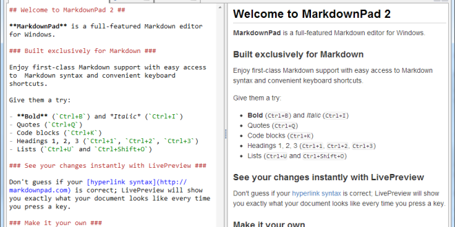 environnement-markdownpad